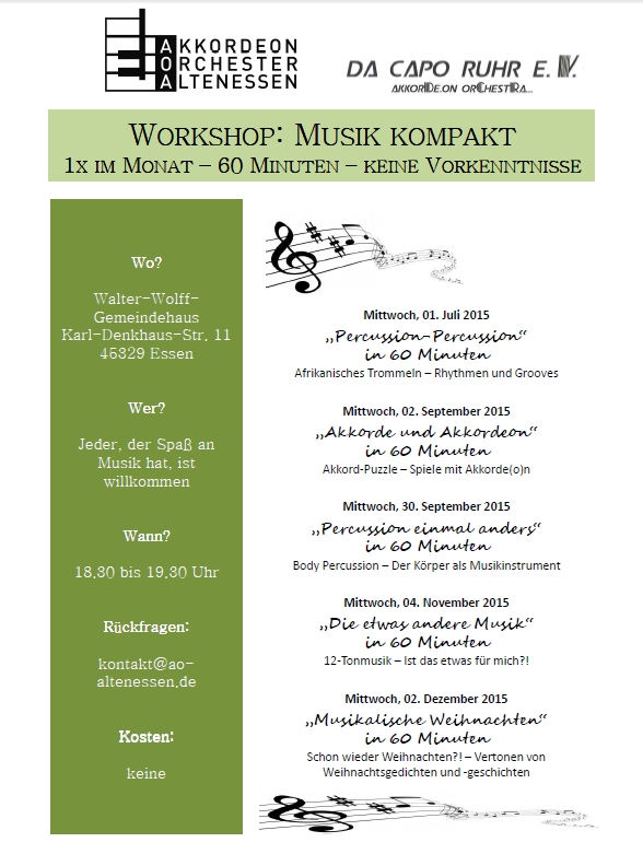 Workshops Musik kompakt